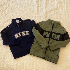2T Boy High neck Zip Up Jackets Nike & Puma